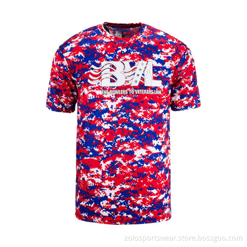 Factory price design your own sublimated bowling shirts